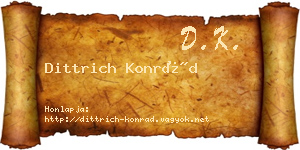 Dittrich Konrád névjegykártya
