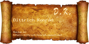 Dittrich Konrád névjegykártya